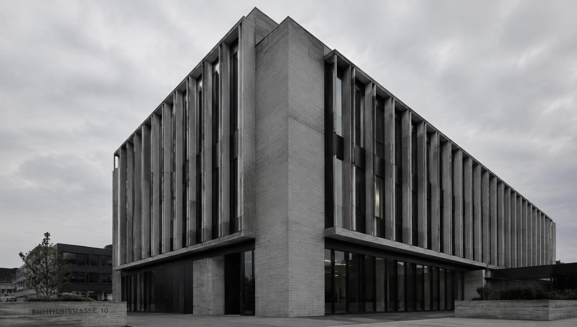 Façade contemporaine en béton — image d'ambiance